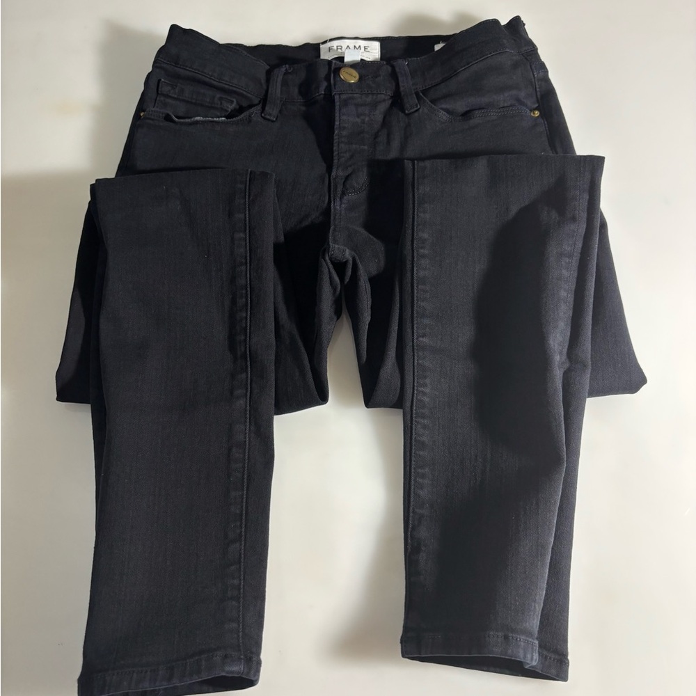 FRAME DENIM Le skinny de Jeanne jeans, black jeans, size 26
